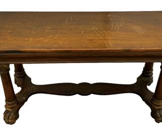 Antique Claw Foot Piano Bench