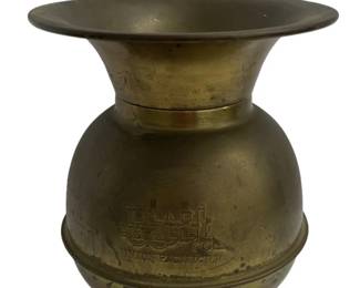 Vintage Union Pacific Brass Spittoon