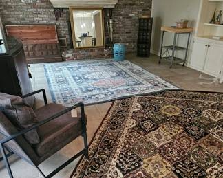 Rugs, Oriental Garden Stool, Butcher Block Kitchen Cart, Large mirror with gold leaf frame