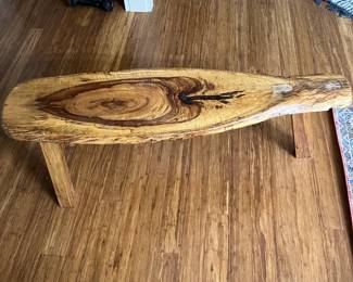 Olive wood bench