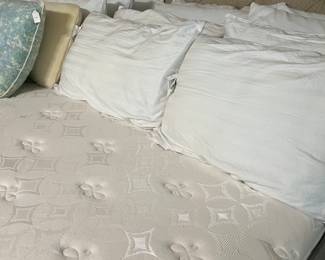 Bed pillows, king size mattress and box springs
