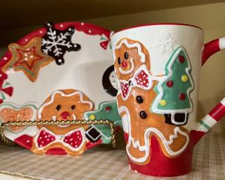 Christmas plate and cup