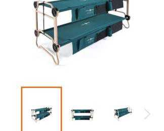 We have 2 of these camping bunk beds like new!