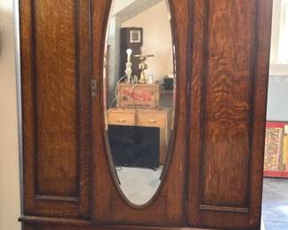 Antique Mirrored Wardrobe