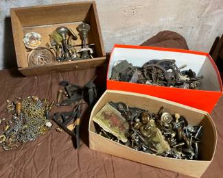 Large lot of Antique Door Knobs, Cabinet Pulls More