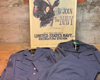 Vintage Airforce Uniforms WW2 American PropagandaUS Navy Recruiting Poster
