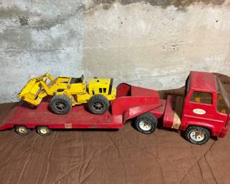 Vintage Tonka Flat Bed Trailer Truck Tonka Small Pay Loader Tractor