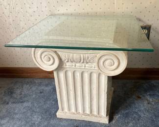 Pair Of Pedestal Style Side Tables