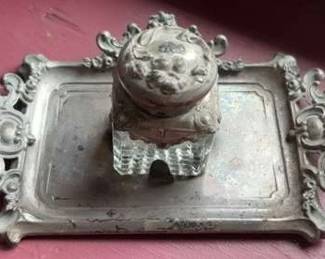 Antique Ink Well Stand