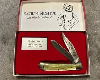 Marilyn Monroe The Blonde Bombshell Knife And Andy Warhol Marilyn Monroe Dessert Plate 
