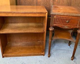 Solid Wood Bookcase And Nightstand For Repair
