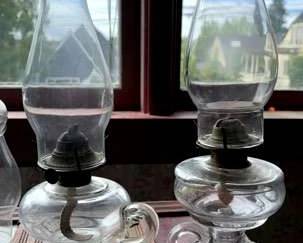 Early Pattern Glass Finger Lamps