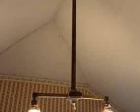 Arts Crafts TwoLight Chandelier