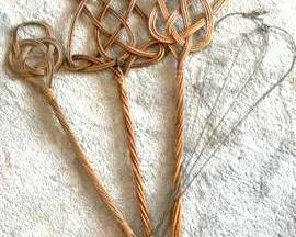 Three Rattan One Wire Rug Beater