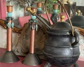 CAST IRON FIRE STARTER SMUDGE POT WITH WAND Other Items 