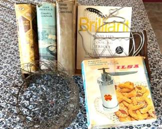 Vintage Folding Wire Egg Basket Other Items of Interest