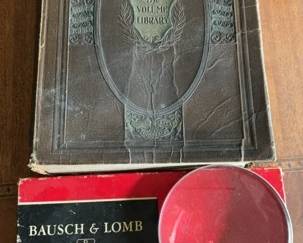 Bausch Lomb Reading Glass  Antique Book