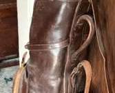 Vintage Wood Golf Clubs A Leather Golf Bag
