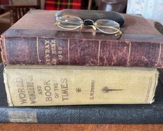 Antique Books Reading Glasses