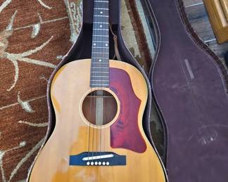 Vintage guitar with case