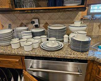 view of the whole set of Dansk dishes, Bistro