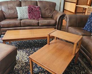 Mid-century coffee and sidetable