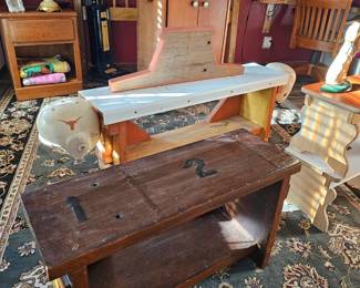 Furniture made out of vintage UT Stadium bleachers