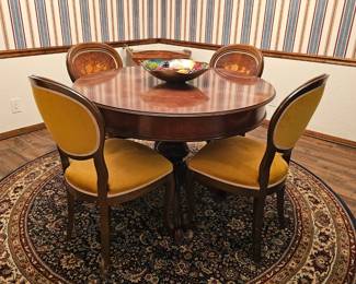 View of fabulous game table and chairs, top come off