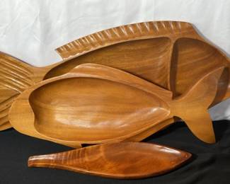Waikiki Woods Large Fish * Monkey Pod Woods Fish Platters
