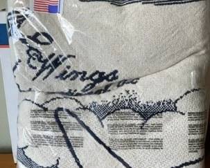 TWA Chicago Chapter’s Afghan In Blue & Cream Color
