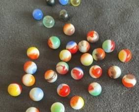 32 Vintage Marbles * Patch, Clear & Solid Marbles * Akro Agate Patch
