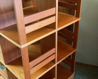 Fantastic Danish Modern Rotating Display Cabinet And Bookshelf * All Wood Construction * made in Denmark
