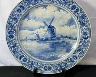 Delft Plate * Windmills * 13 inches
