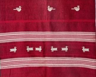 Latin American Woven Tablecloths * Napkins * Reds and Orange Colors
