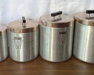 Vintage Metal Canister Set
