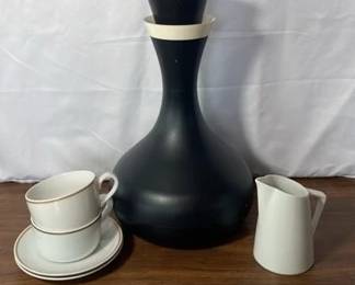 Vintage Thermaware Carafe * Designed For Pan Am Airlines Coffee Cups * Saucers * Creamer Pitcher
