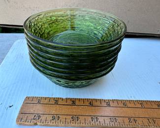 Anchor Hocking Green Bowls $10.00 for the set