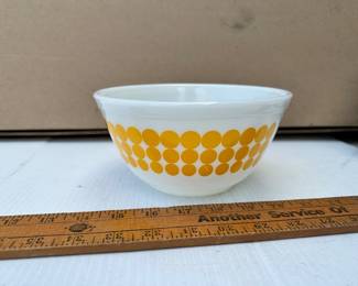 Pyrex Yellow Polka Dot Mixing Bowl $20.00