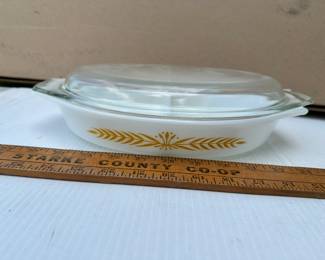 Pyrex Royal Wheat Divided $12.00