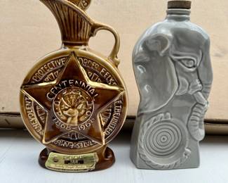 2 Empty Beam Decanters $18.00