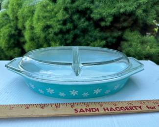 Divided Pyrex Snowflake $15.00