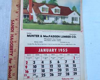 1955 Calendar $15.00