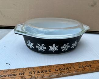 Pyrex Black Snowflake $15.00