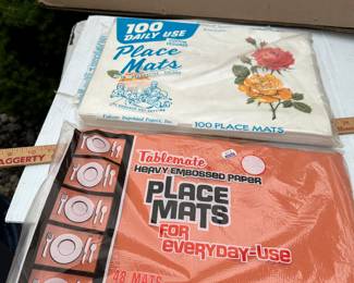 2 Packs of Paper Placemats, the top one is open $10.00 all