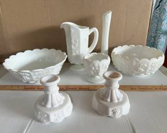 All Milk Glass Shown 7 Pieces $25.00