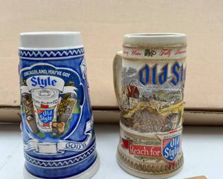 2 Old Style Steins $8.00