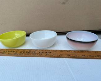3 Unmarked Bowls $9.00
