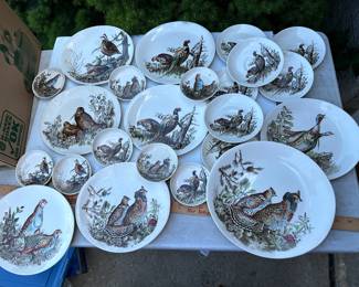 23 Piece Game Birds by Johson Brothers $100.00