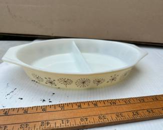 Pyrex Dandelion Divided Bowl $15.00