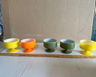 5 Dessert Cups Federal Glass $15.00